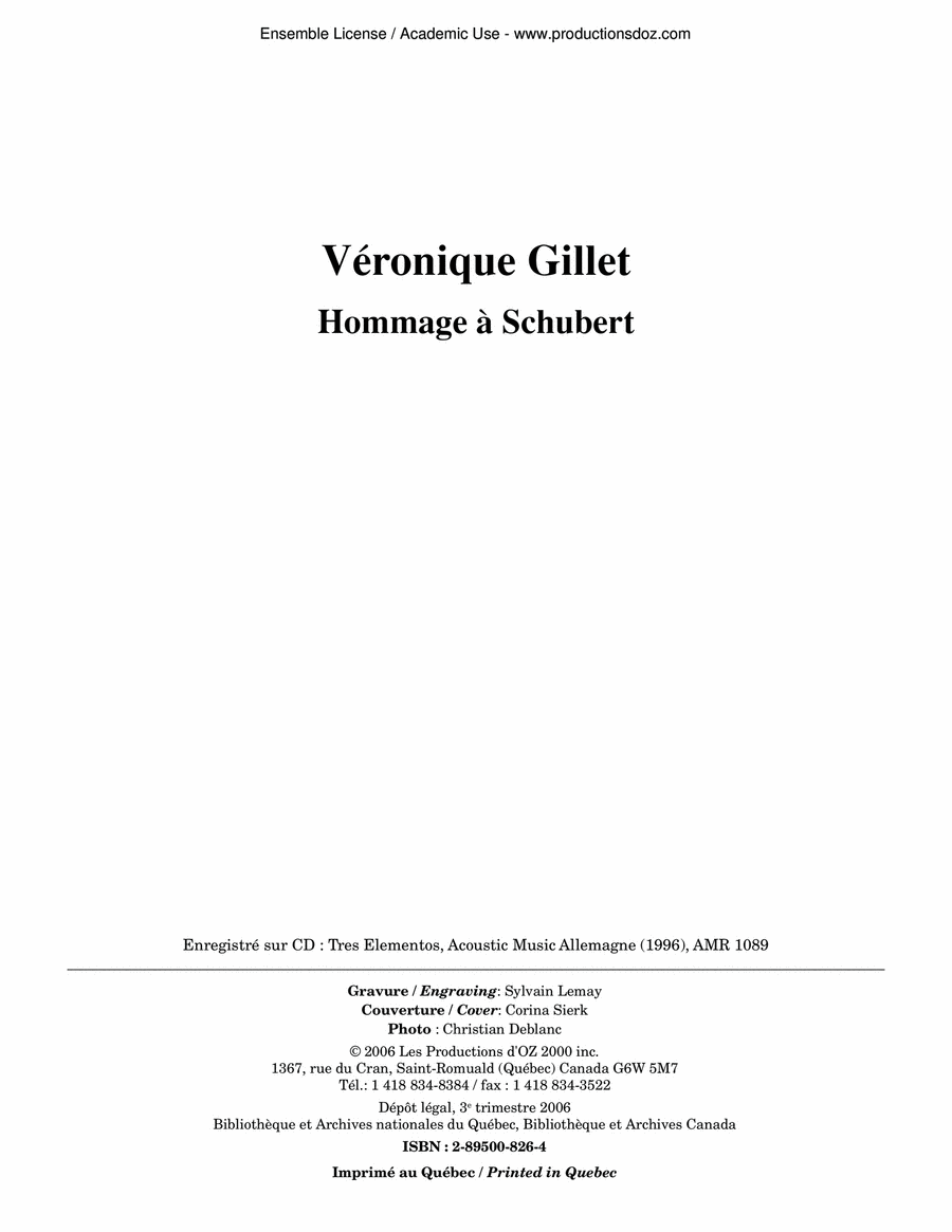 Hommage à Schubert Classical Guitar scores gallery preview page 1