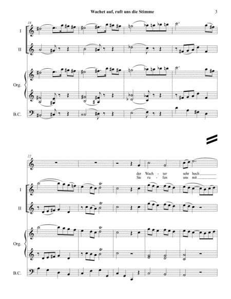 Op. 5 Aria: "Wachet auf, ruft uns die Stimme" (Chamber Conductor Score)