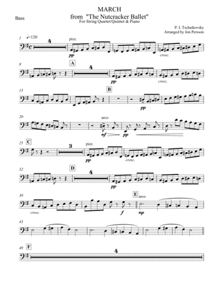 Nutcracker Ballet - March for Strings and Piano - Double Bass Part
