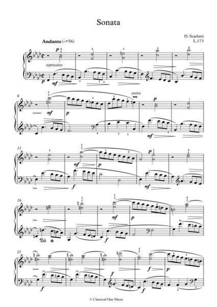 Scarlatti-Sonata in f-minor L.173 K.185(piano) image number null