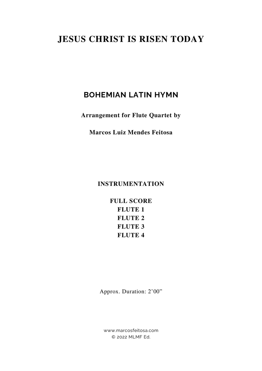 Jesus Christ is Risen Today - Flute Quartet Flute Quartet scores gallery preview page 2