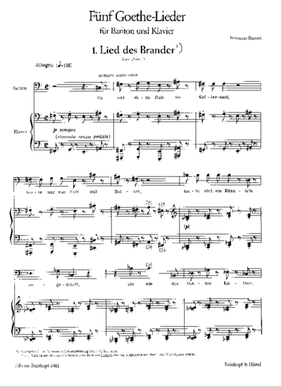 5 Goethe Songs Voice Solo scores gallery preview page 2