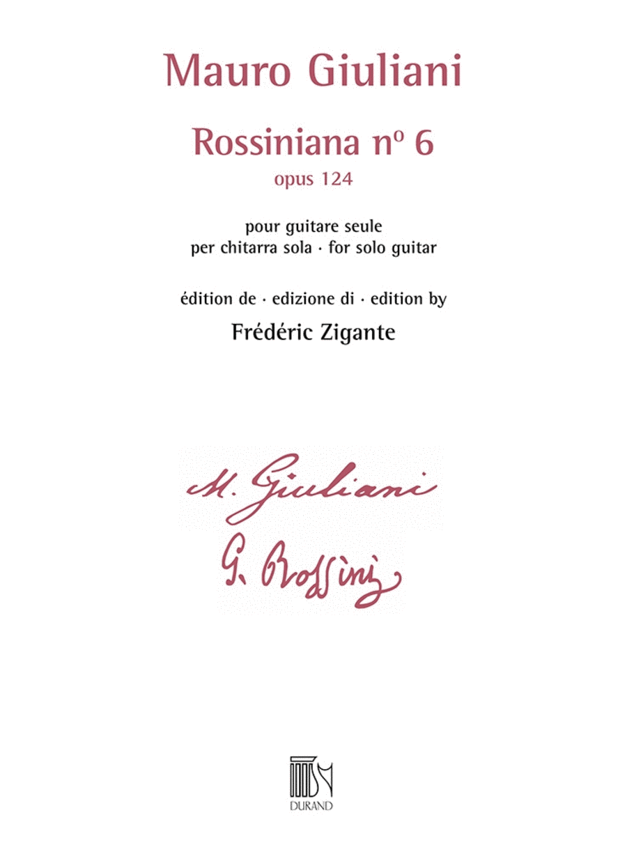 Rossiniana No. 6, Op. 124 edited by Frederic Zigante