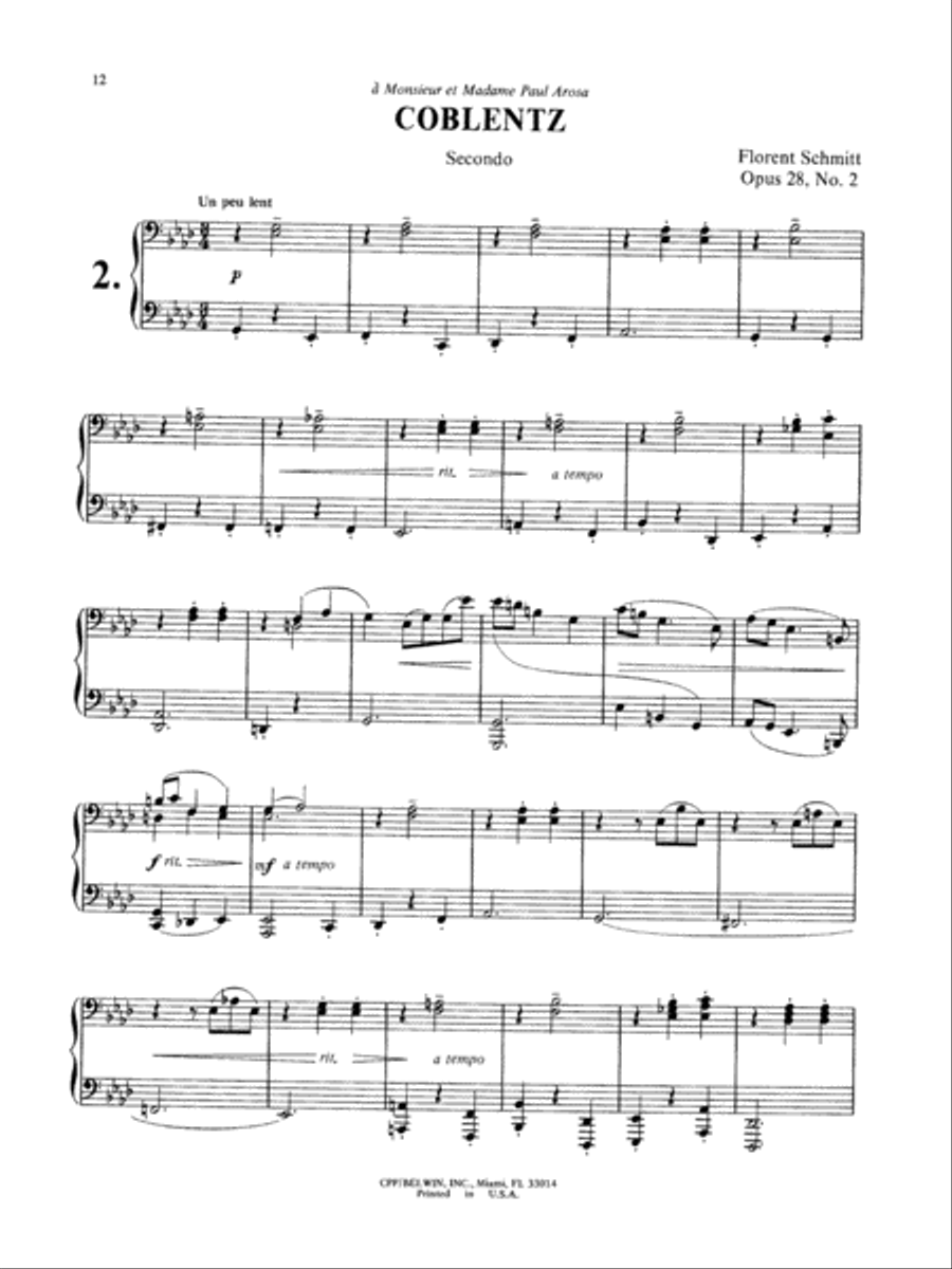 Schmitt: Album of Piano Duets, Volume II Piano Duet scores gallery preview page 1
