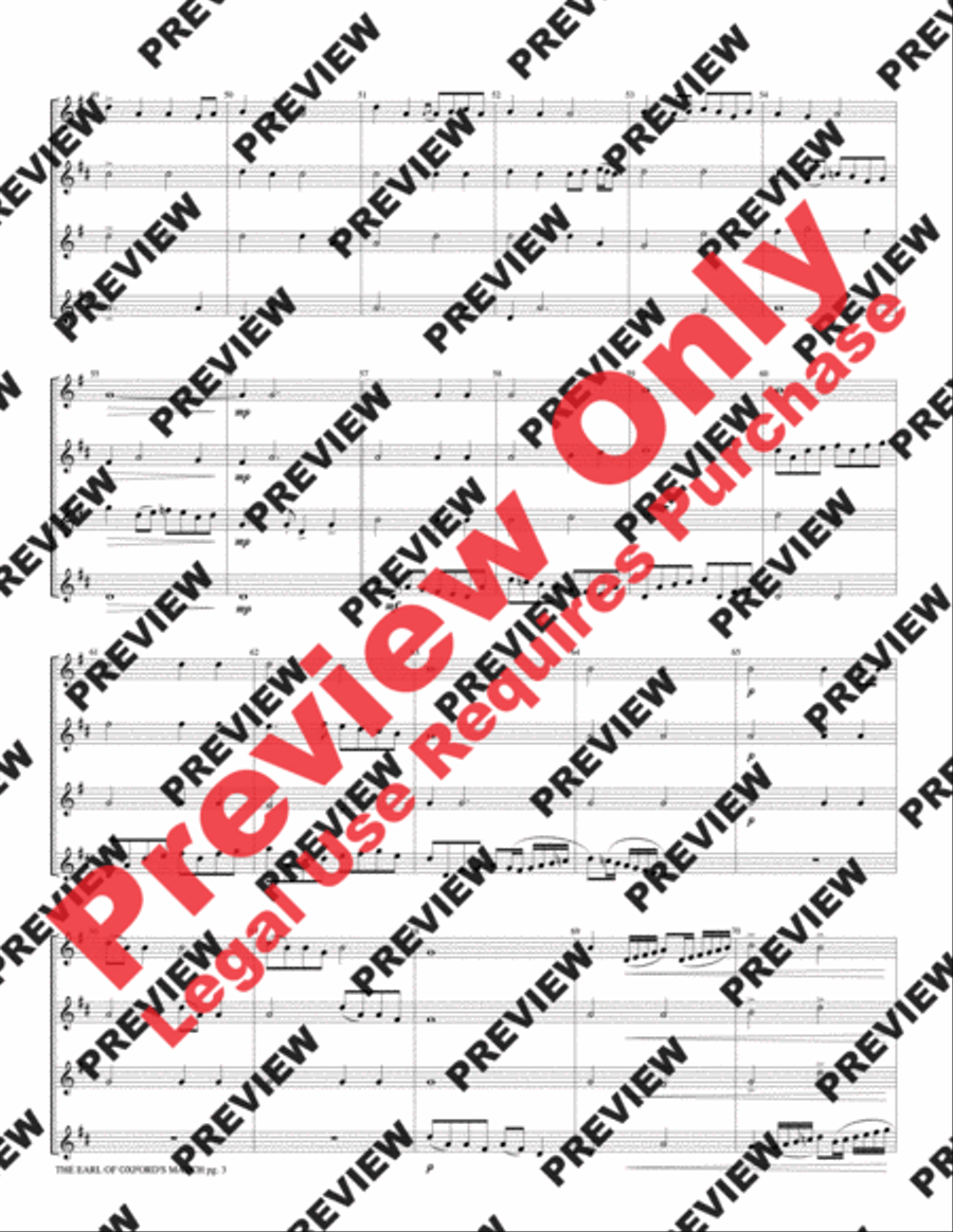 Earl of Oxford's March Earl of Oxford's March Small Ensemble scores gallery preview page 5