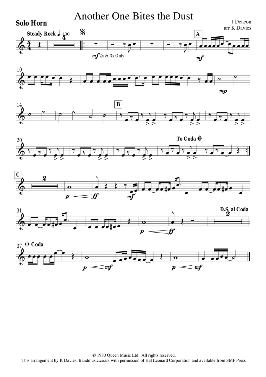 Another One Bites The Dust Small Ensemble scores gallery preview page 5