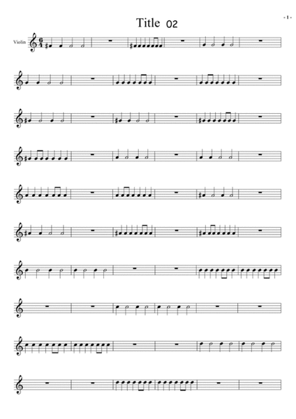 Violin part for trio