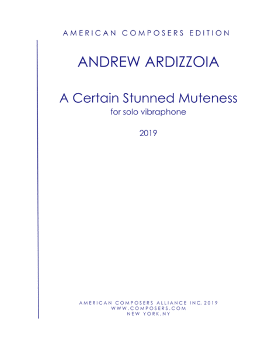 [Ardizzoia] A Certain Stunned Muteness Vibraphone scores gallery preview page 1