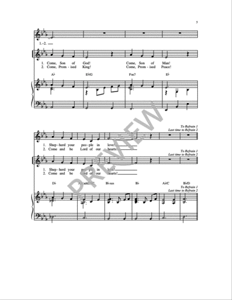 Jesus Hope of the World 4-Part scores gallery preview page 4