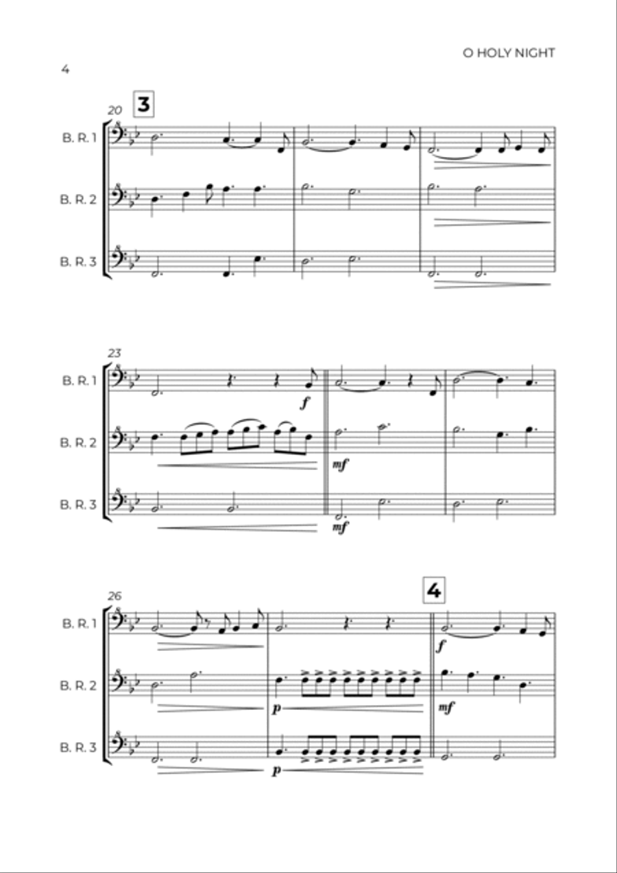 O Holy Night Bass Recorder scores gallery preview page 4
