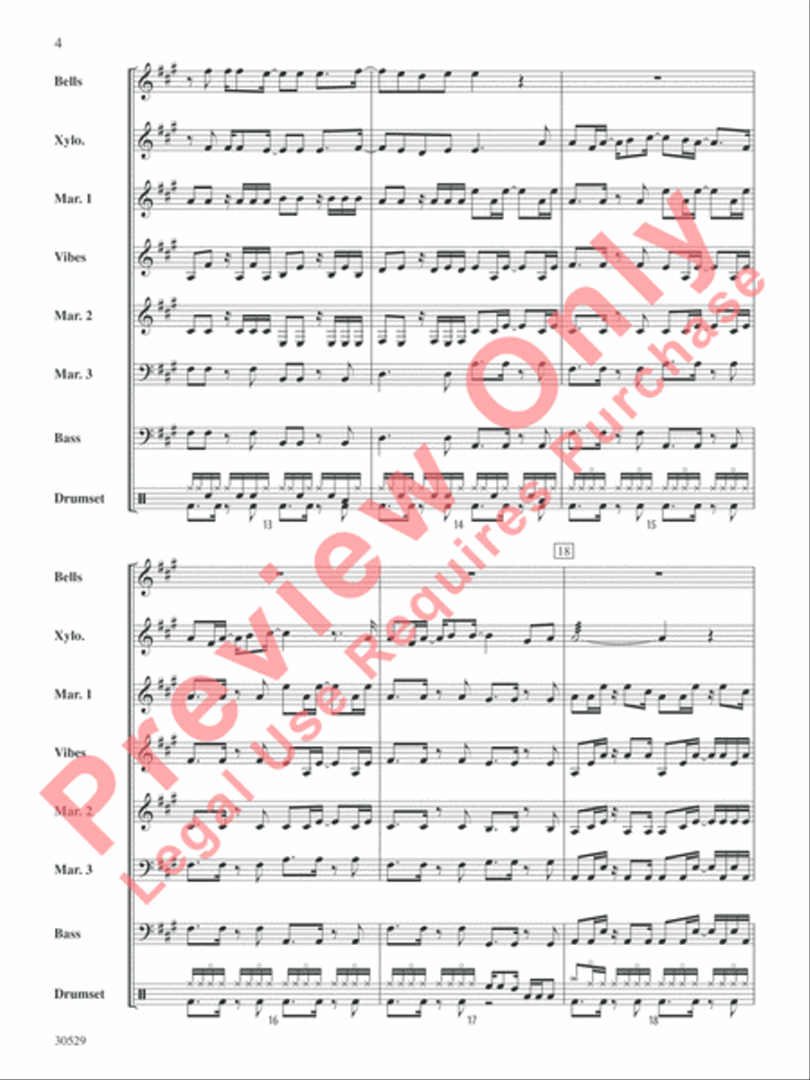 Good Riddance (Time of Your Life) Percussion Ensemble scores gallery preview page 5