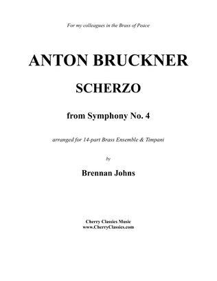 Book cover for Scherzo from Symphony No. 4 for 15-part Brass ensemble & Timpani