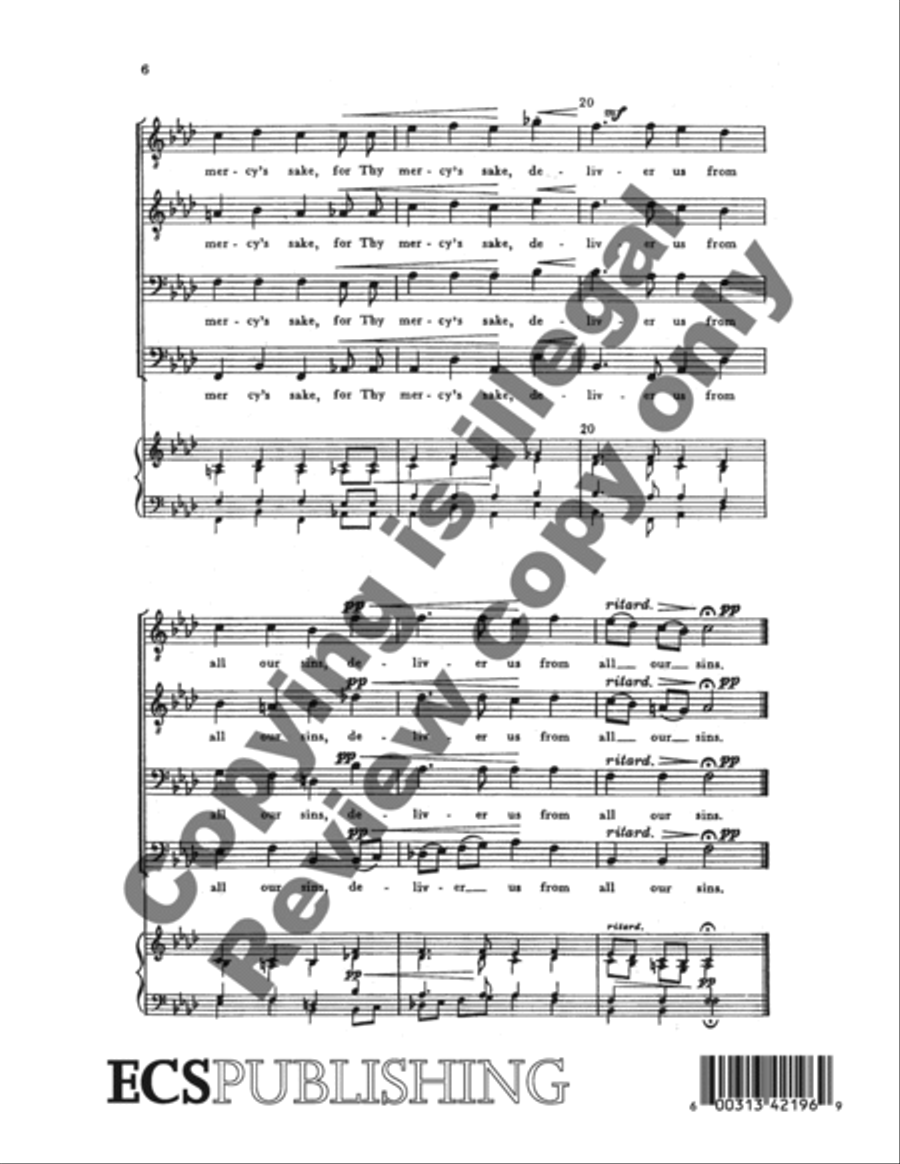 Hide Not Thou Thy Face From Me TTBB scores gallery preview page 6