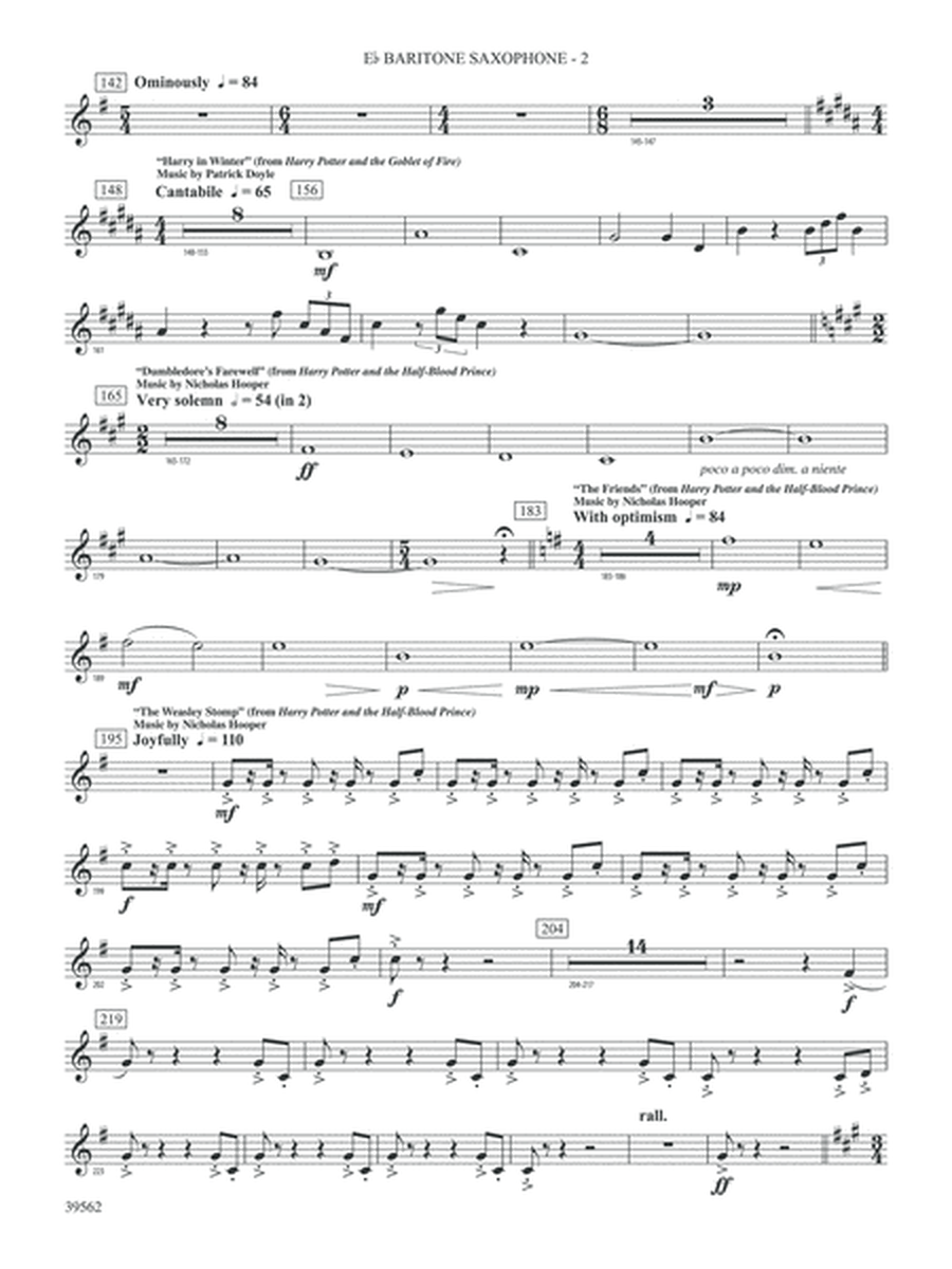 The Complete Harry Potter: E-flat Baritone Saxophone