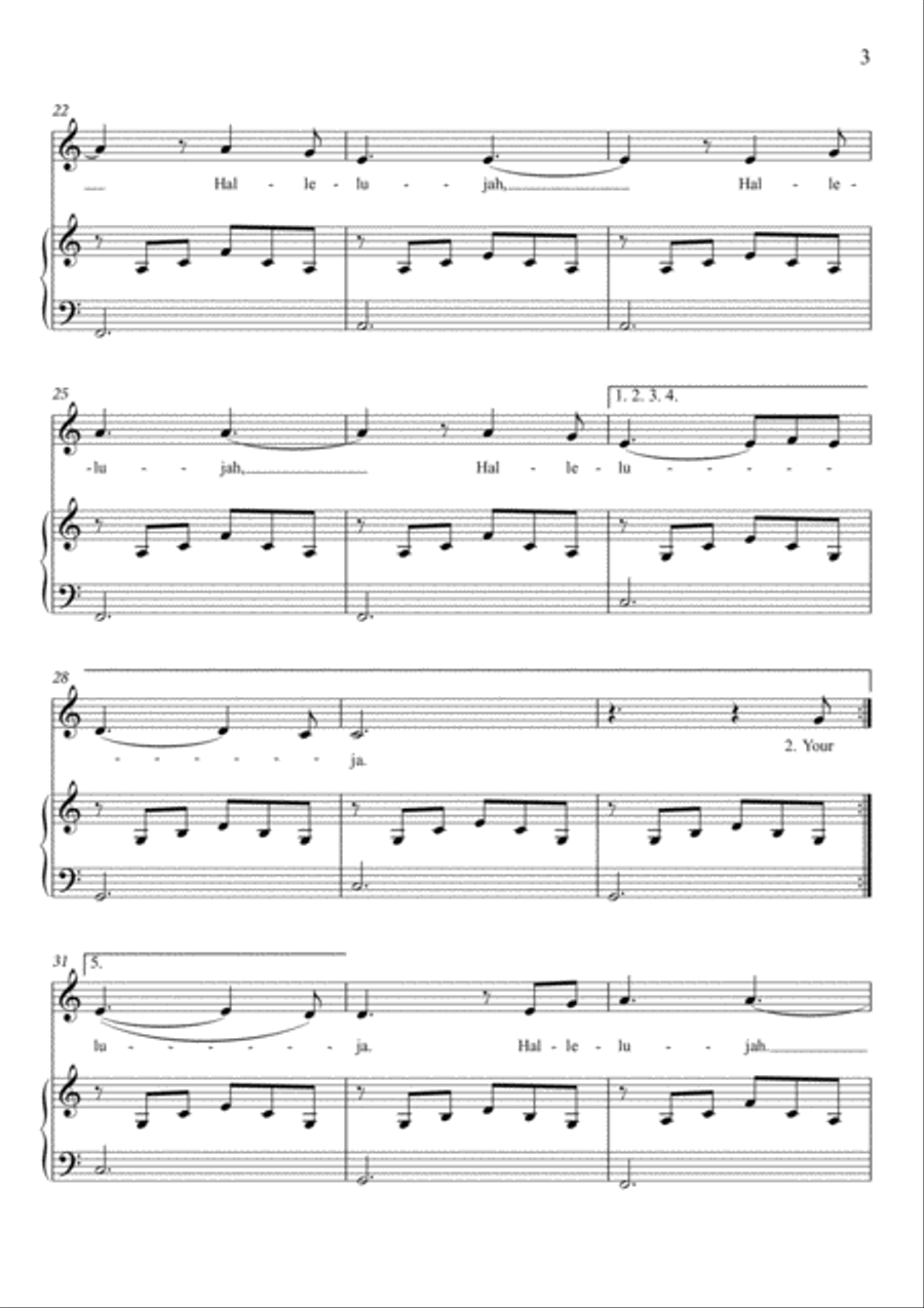 Hallelujah Small Ensemble scores gallery preview page 3