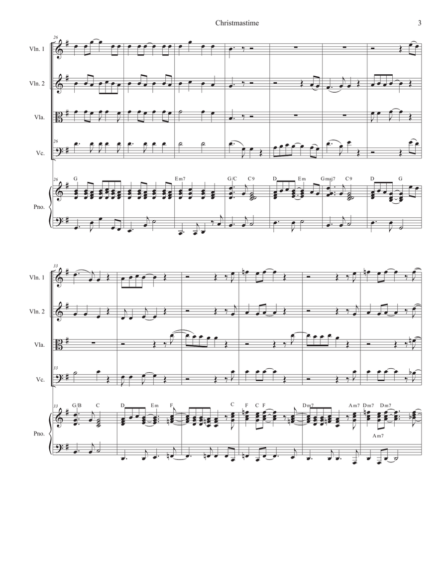 Christmastime String Quartet scores gallery preview page 3