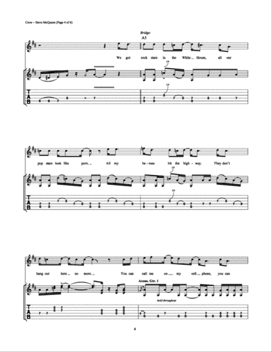 Steve McQueen Electric Guitar scores gallery preview page 4