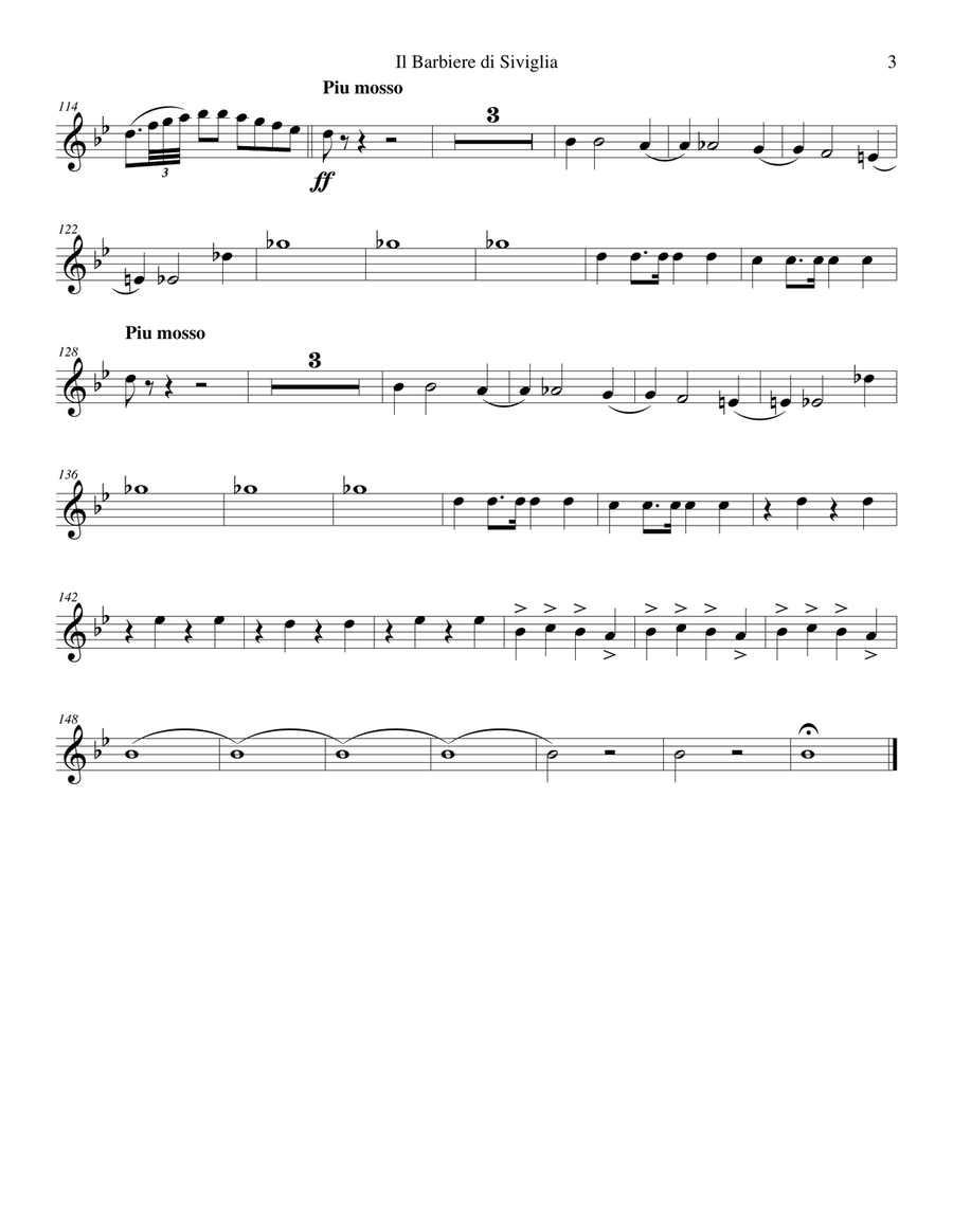 Il Barbiere di Siviglia ( Ouverture ) Brass Ensemble scores gallery preview page 3