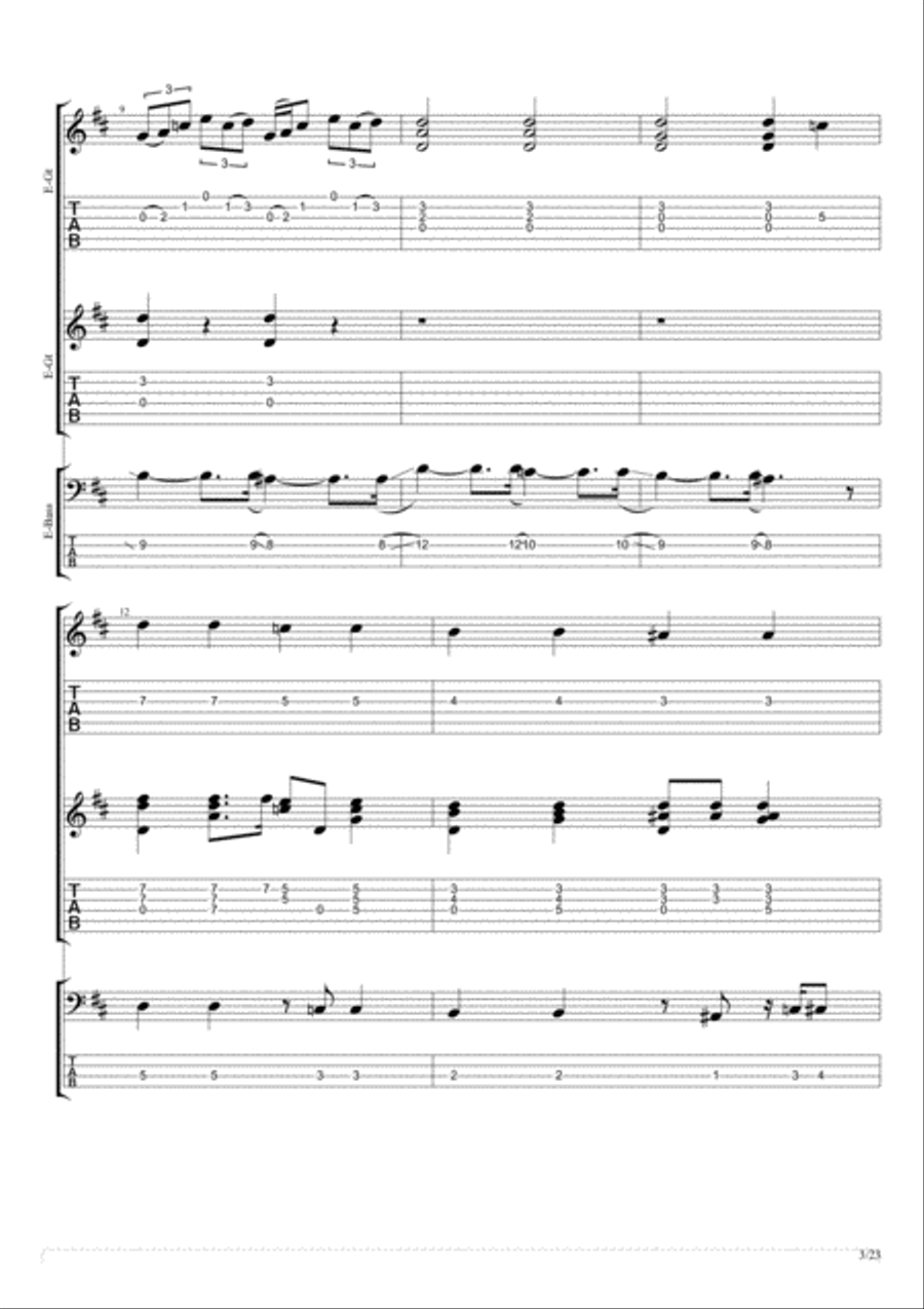 Tales Of Brave Ulysses Tales Of Brave Ulysses Bass Guitar scores gallery preview page 3