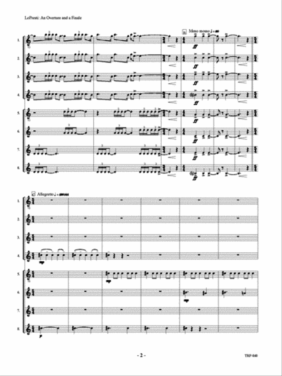 An Overture and a Finale Small Ensemble scores gallery preview page 3