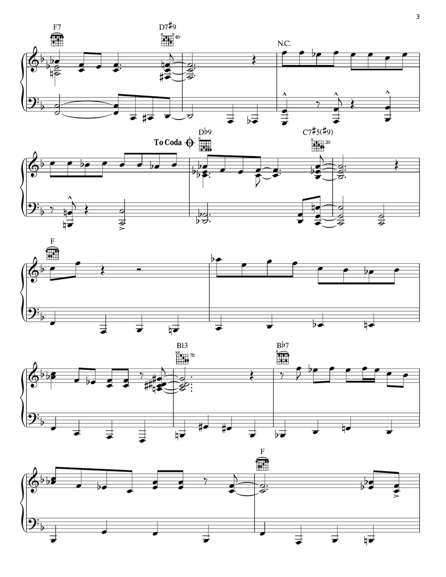 Reunion Blues Piano Solo scores gallery preview page 3