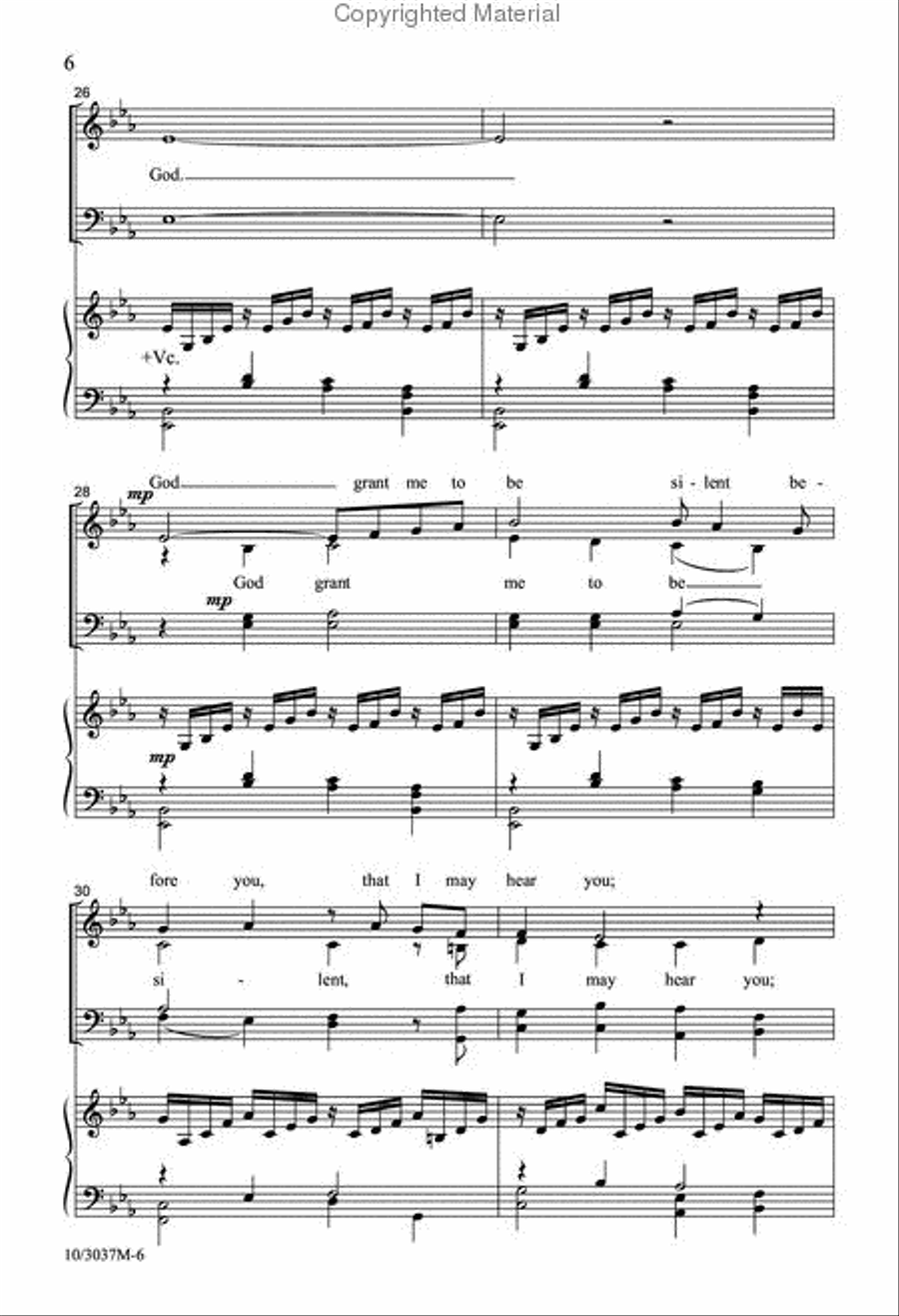God, Grant Me to Be Silent 4-Part scores gallery preview page 6