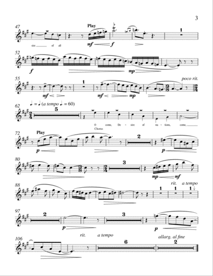 O Come, Desire of Nations (O Rex gentium) (Downloadable Oboe and Harp Parts) Choir scores gallery preview page 2