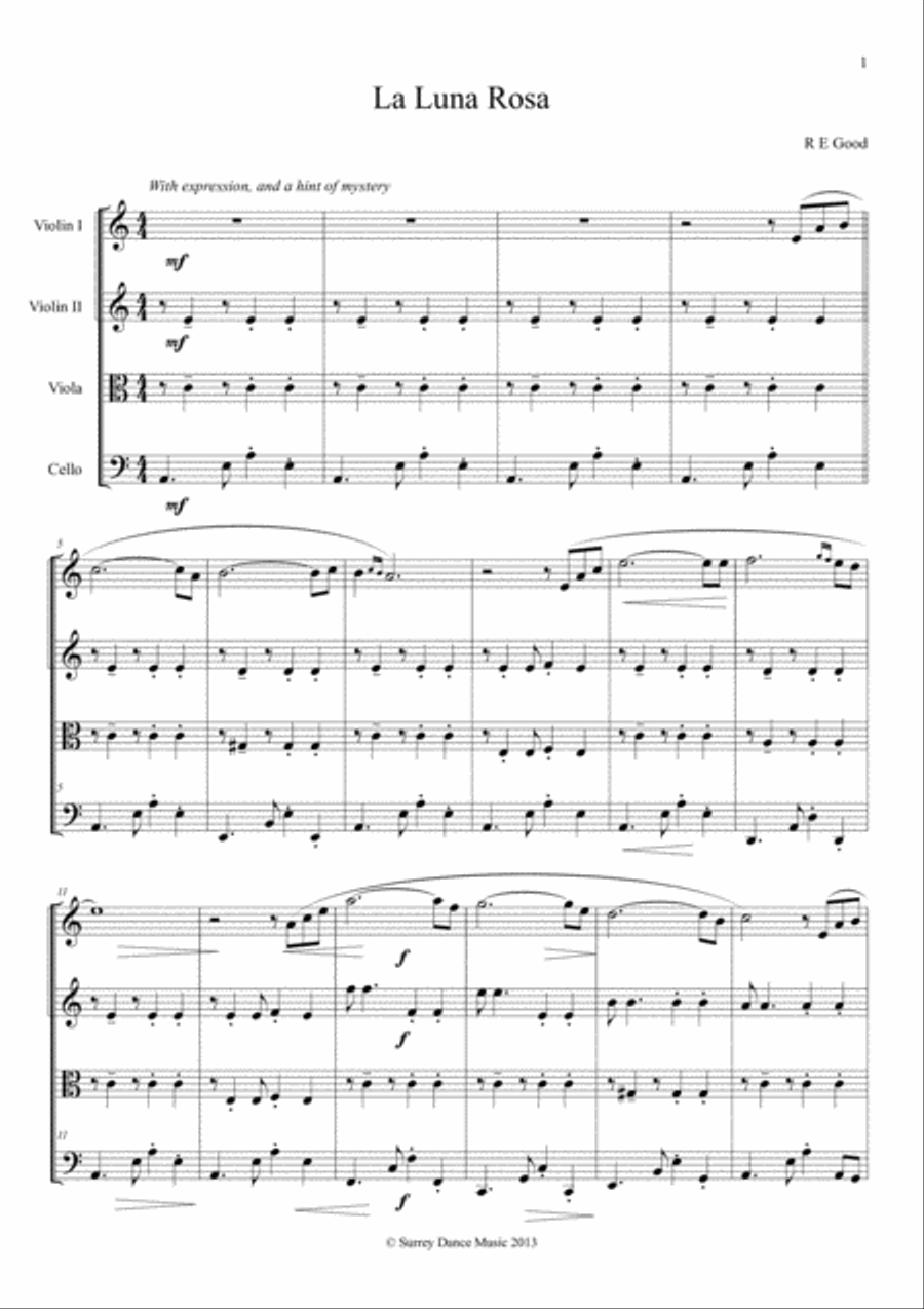 3 Tangos For String Quartet String Quartet scores gallery preview page 3