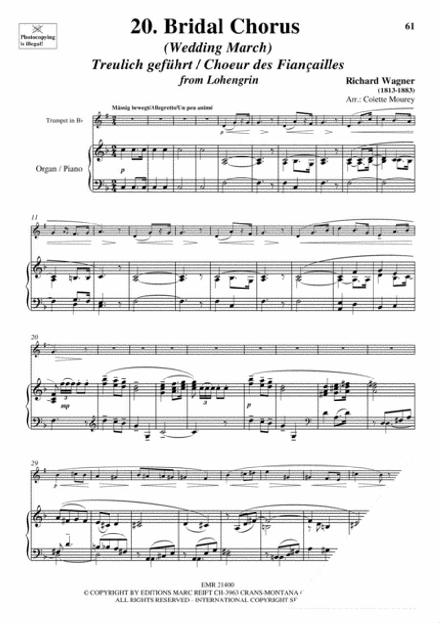 20 Greatest Wedding Solos Cornet scores gallery preview page 22