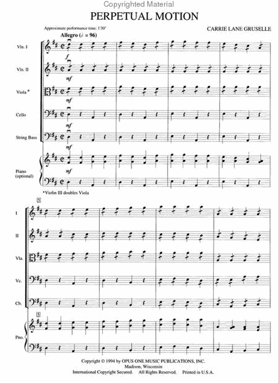 Perpetual Motion String Orchestra scores gallery preview page 2