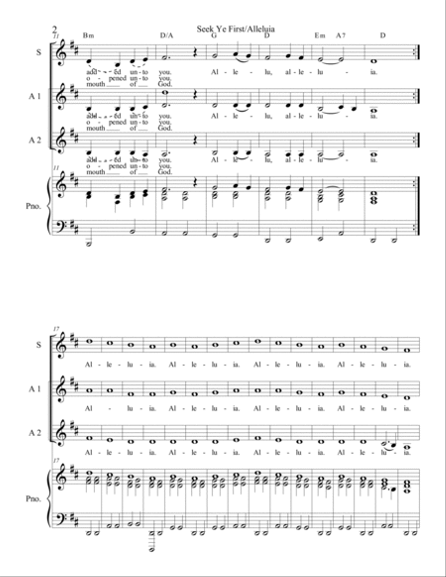 Seek Ye First A Cappella scores gallery preview page 2