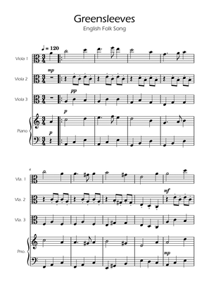 Greensleeves - Viola Trio w/ Piano