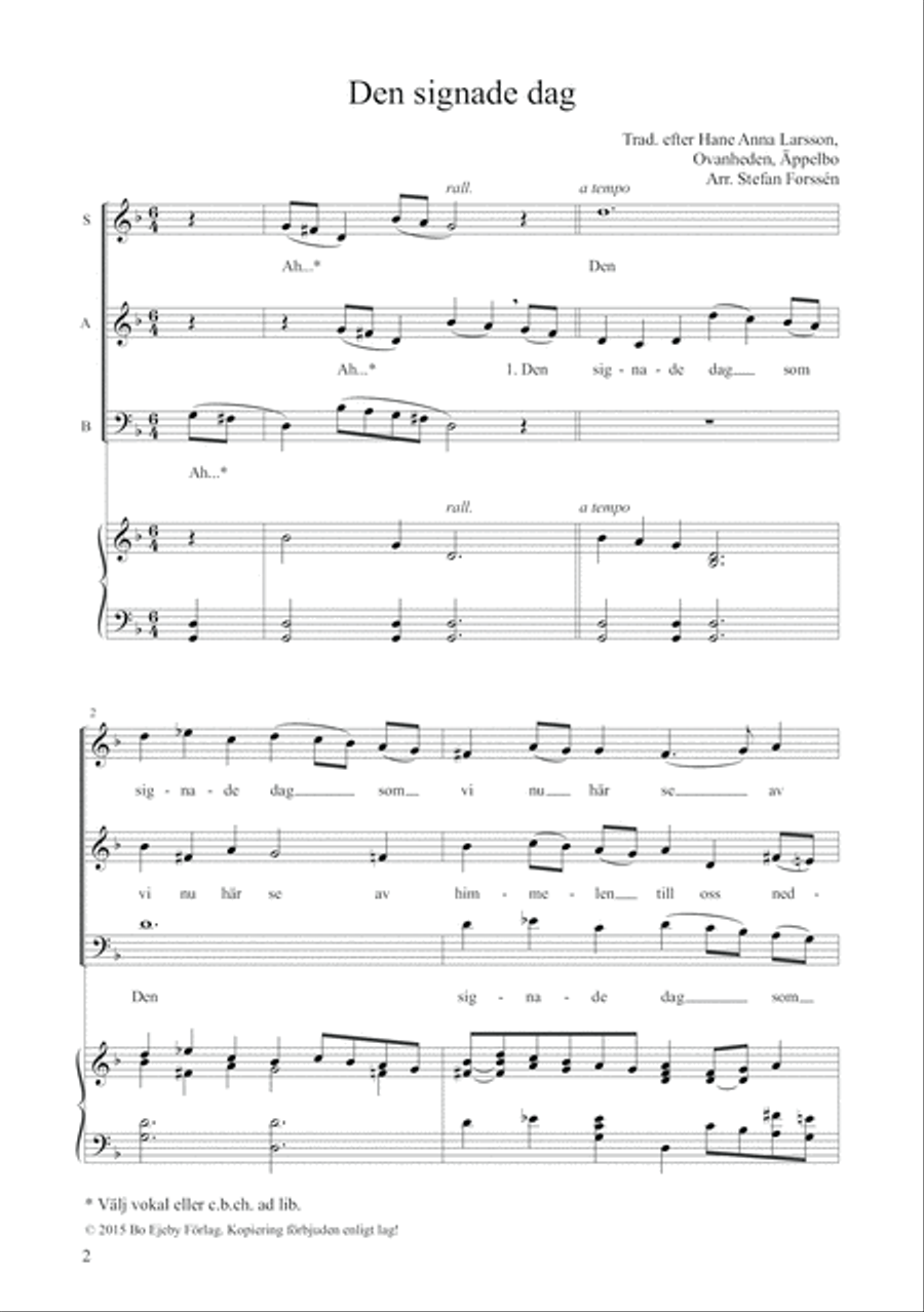 Den signade dag Den signade dag 3-Part scores gallery preview page 2