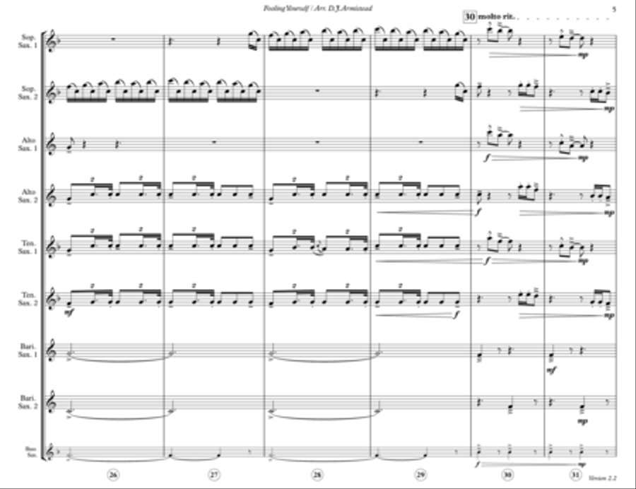 Fooling Yourself (the Angry Young Man) Woodwind Ensemble scores gallery preview page 5