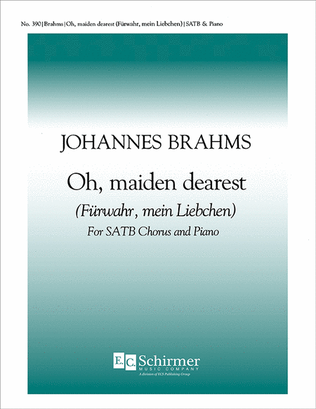 Book cover for Oh, Maiden Dearest (Fuerwahr: mein Liebchen) Op.31/2