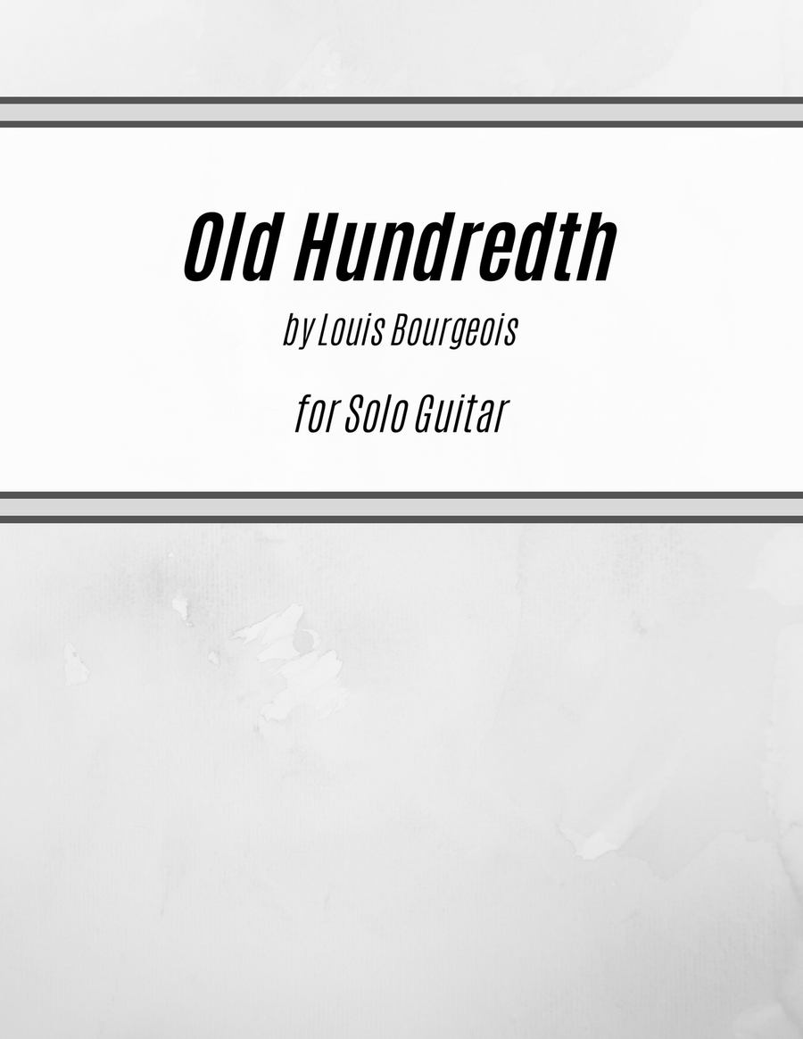 All People That On Earth Do Dwell (Old Hundredth) (for Solo Guitar) Acoustic Guitar scores gallery preview page 1