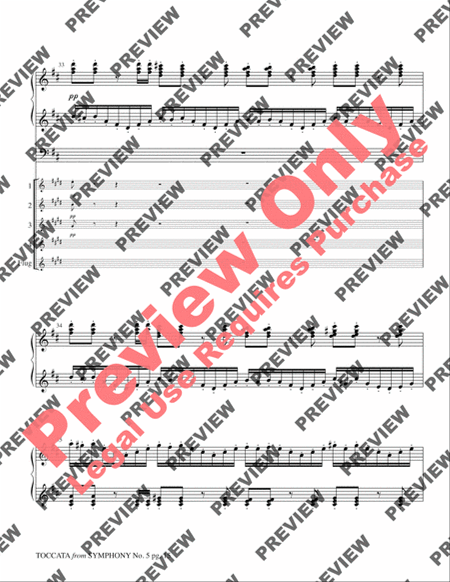 Toccata (from Symphony No. 5) Small Ensemble scores gallery preview page 17