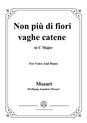 Book cover for Mozart-Non più di fiori vaghe catene,from 'La Clemenza di Tito',in C Major,for Voice and Piano