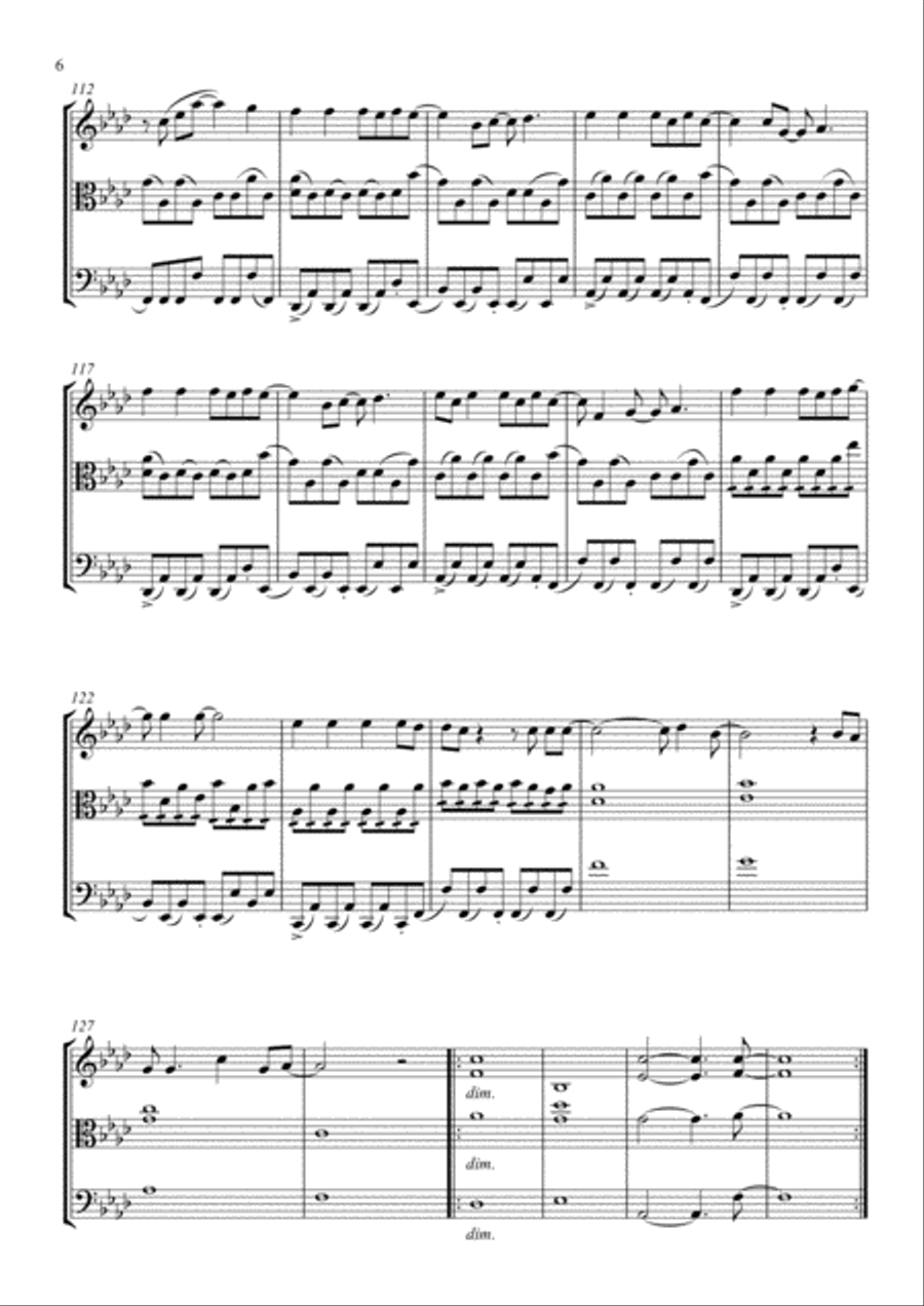 Viva La Vida String Trio scores gallery preview page 6