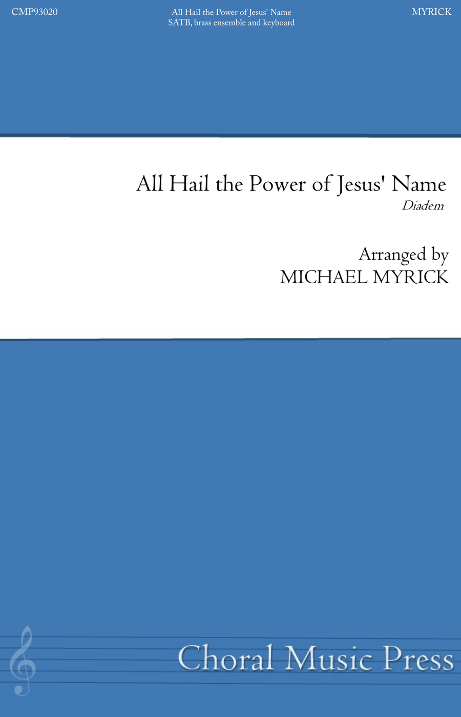 All Hail the Power of Jesus' Name - SATB, Keyboard and Brass 4-Part scores gallery preview page 1