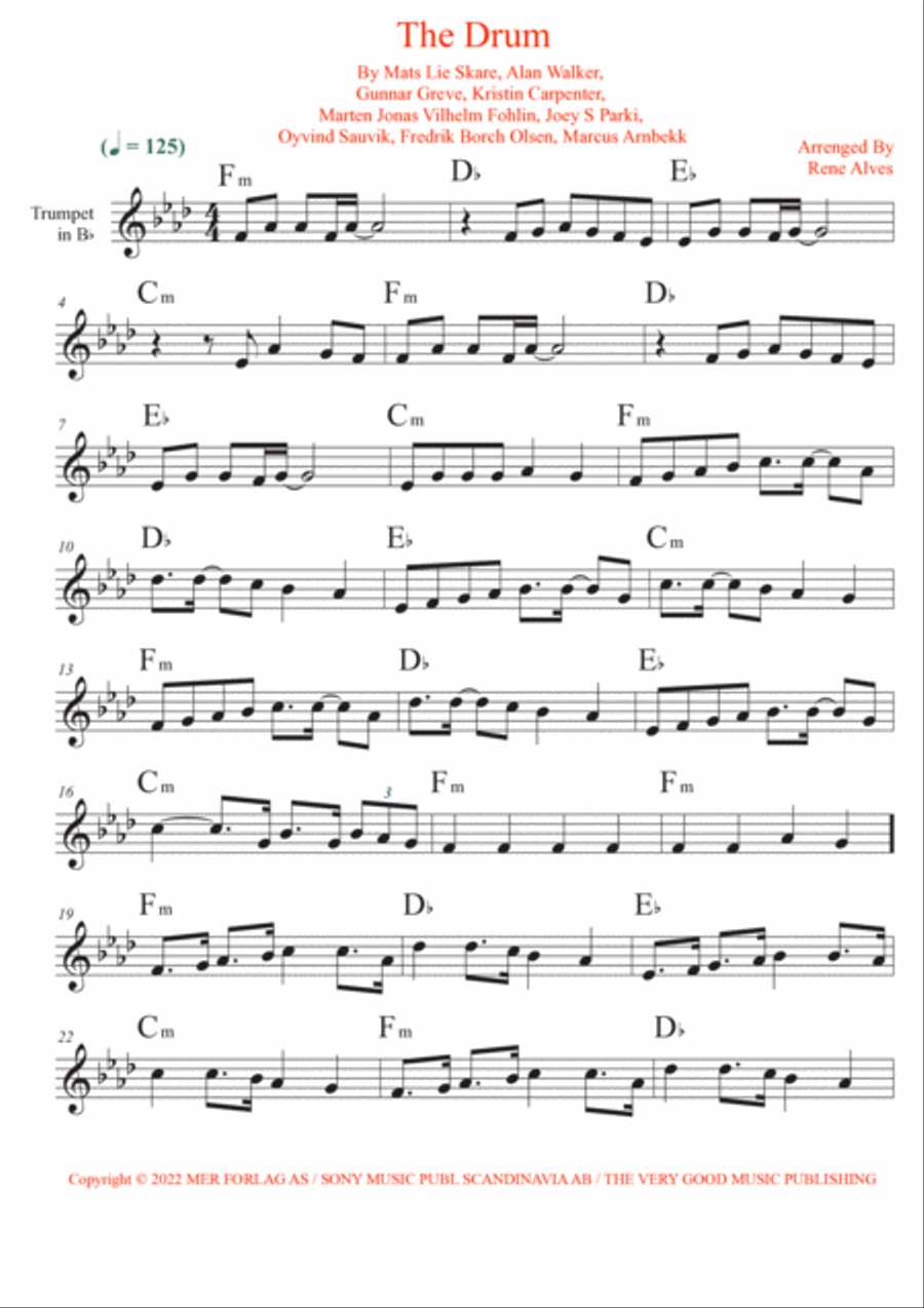 The Drum B-Flat Trumpet scores gallery preview page 2