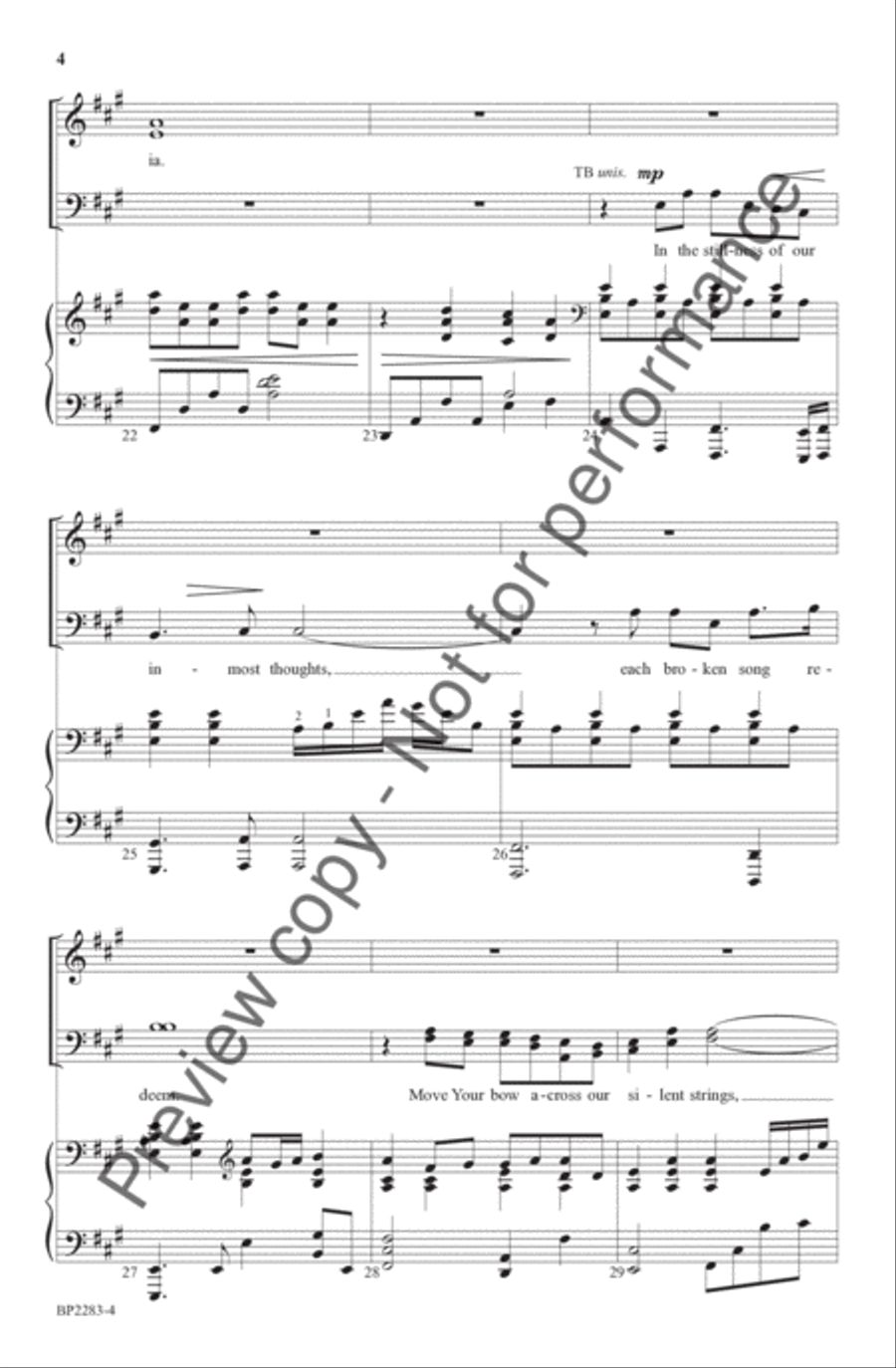 Wounded Alleluias 4-Part scores gallery preview page 5