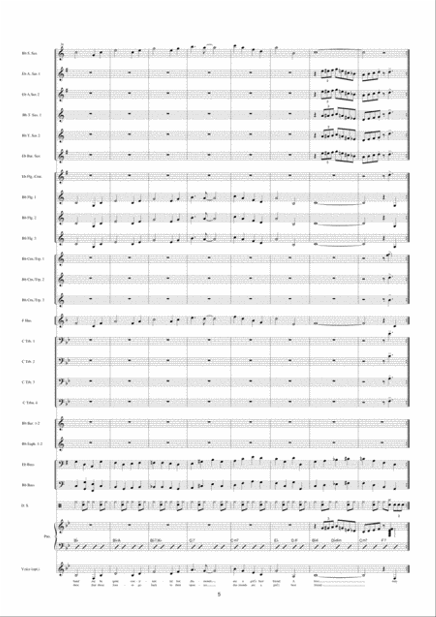 Diamonds Are A Girl's Best Friend Fanfare Band scores gallery preview page 6