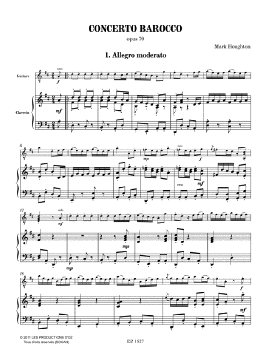 Concerto Barroco, Op. 70 Classical Guitar scores gallery preview page 3