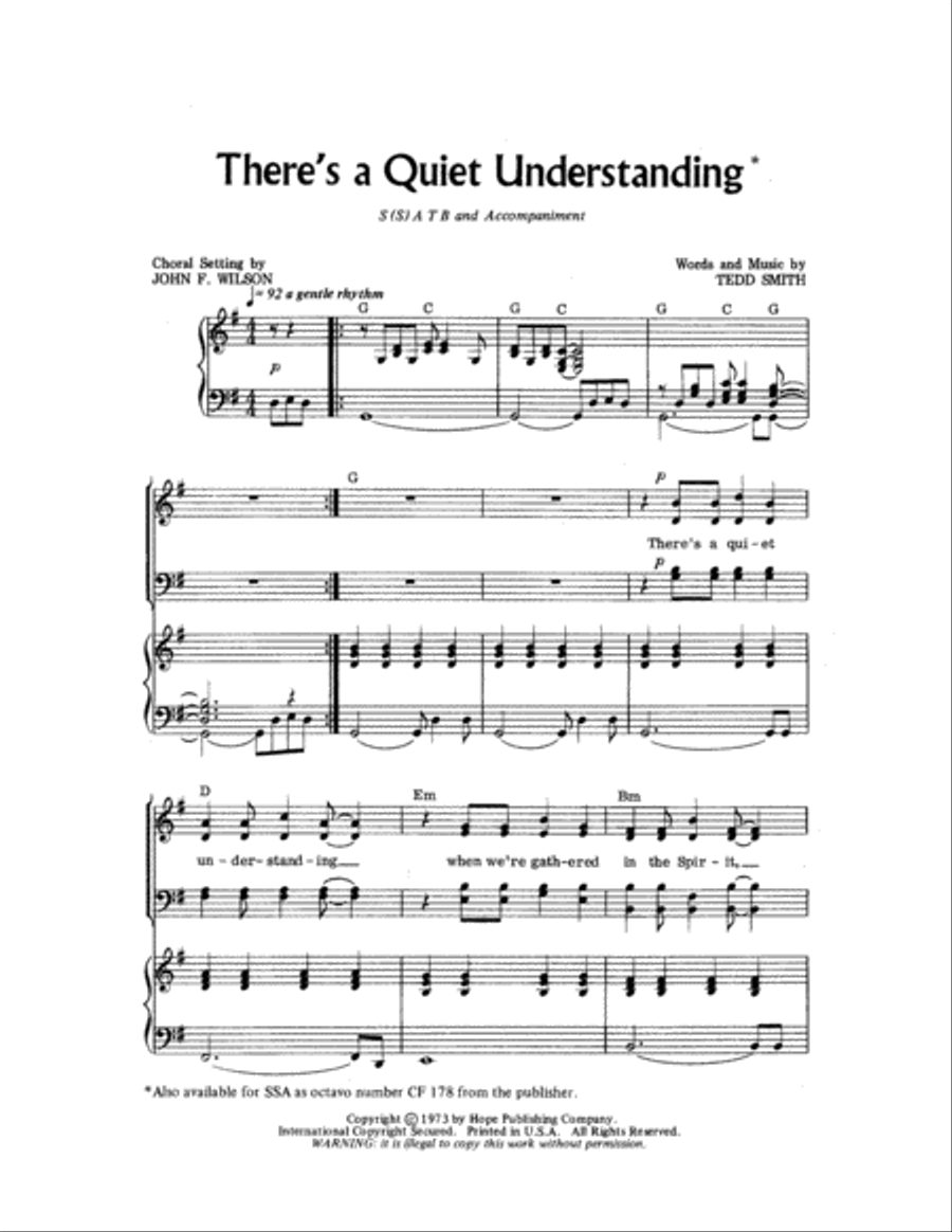 There's a Quiet Understanding Choir scores gallery preview page 2