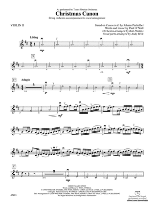 Christmas Canon: 2nd Violin
