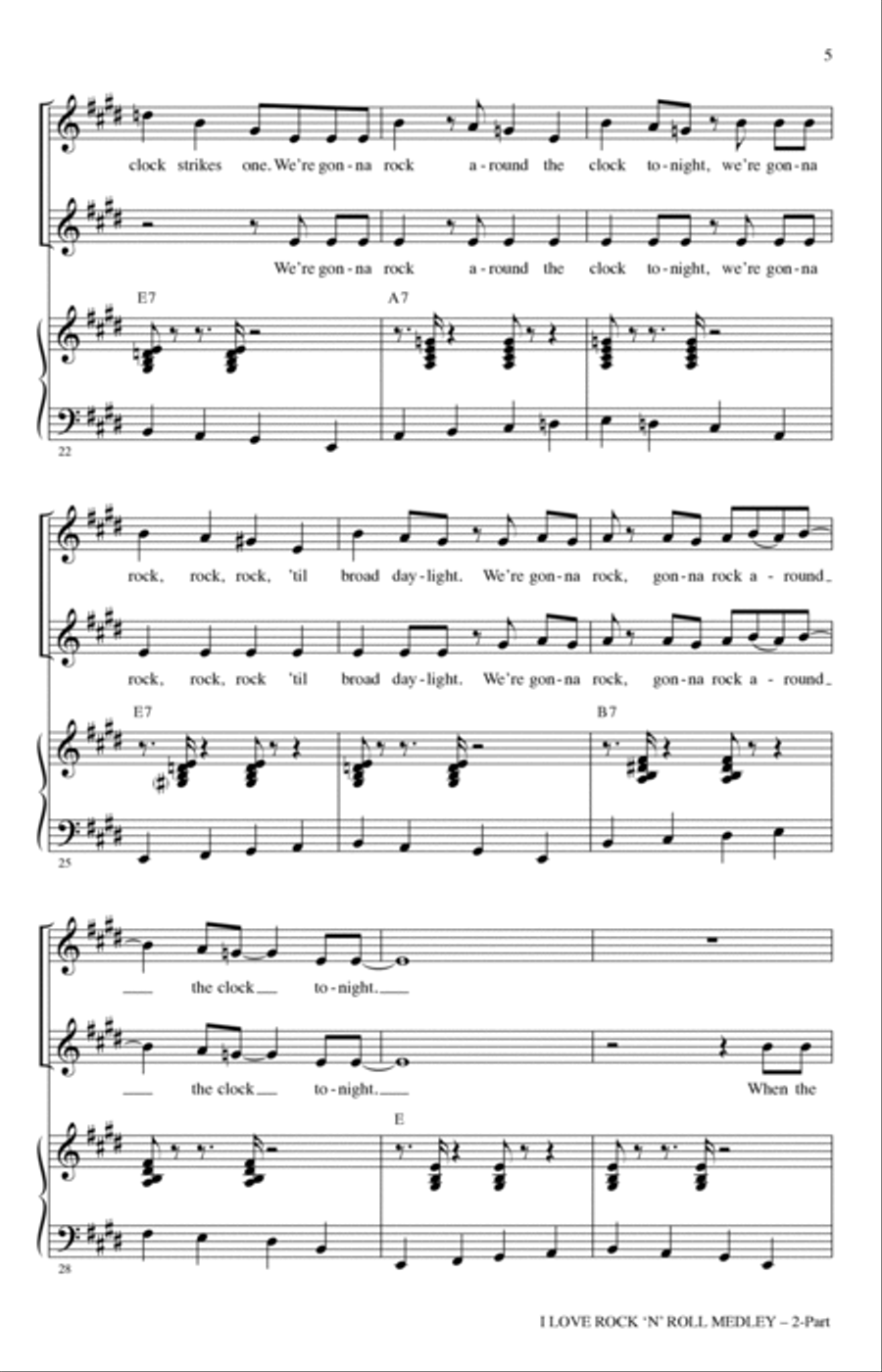 I Love Rock 'n' Roll Medley 2-Part scores gallery preview page 4