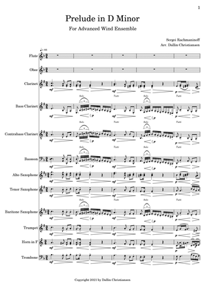 Prelude in D Minor (conductor's score)