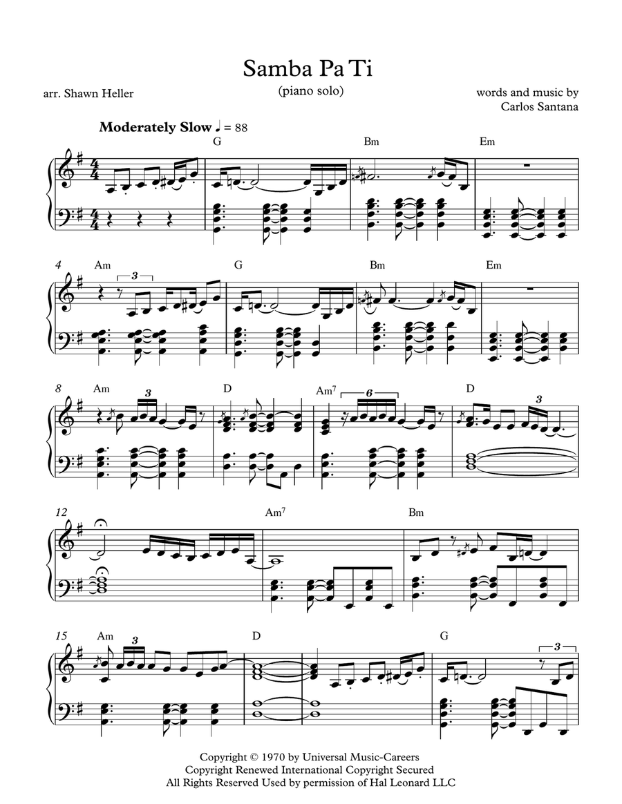 Samba Pa Ti Small Ensemble scores gallery preview page 2
