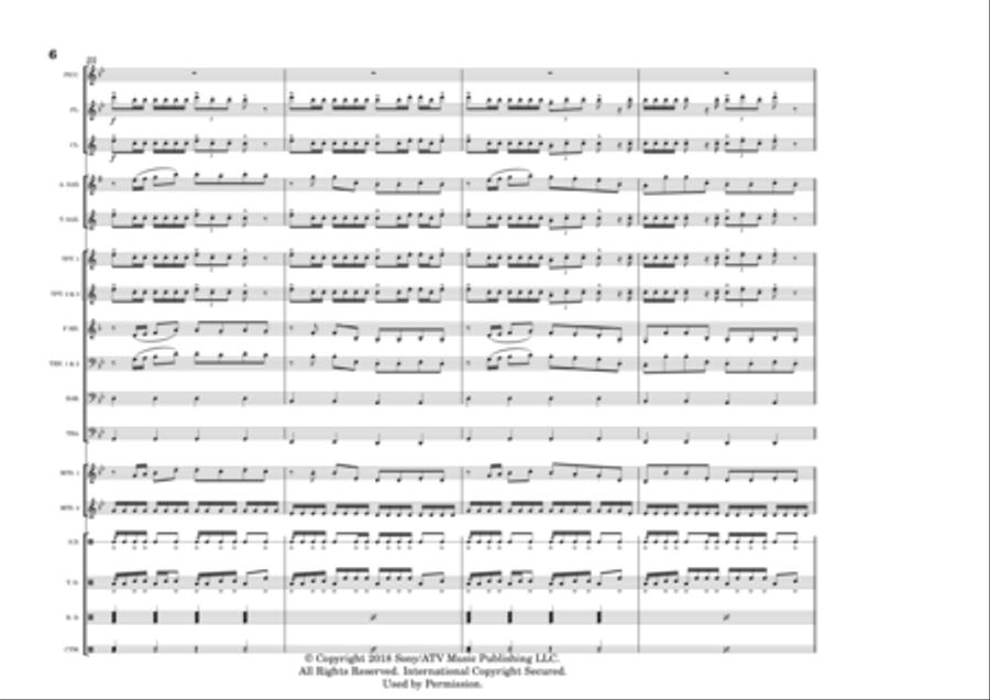 Yo Voy - Score Only Marching Band scores gallery preview page 6